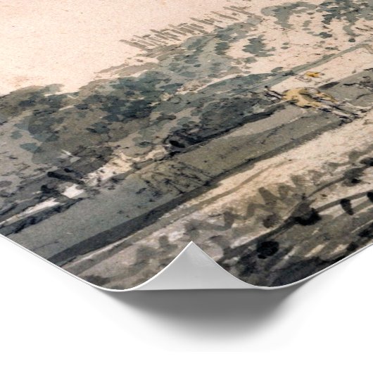 Turner - Windsor Castle en Park met Deer Poster (Hoek)