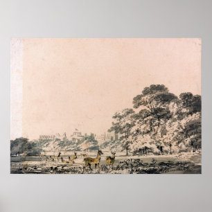 Turner - Windsor Castle en Park met Deer Poster