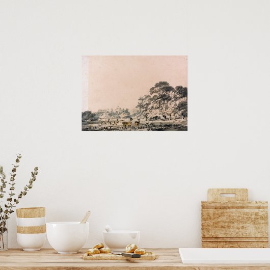 Turner - Windsor Castle en Park met Deer Poster (Keuken)