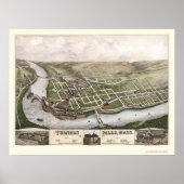 Turners Herfsten, MA Panoramic Map - 1877 Poster (Voorkant)