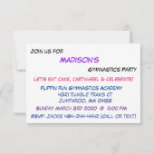 Turnfeest Glitterende Uitnodiging (Achterkant)