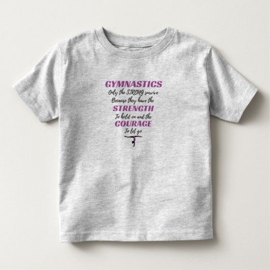 Turngift De Sterken Overleven Turnen Gift Kinder Shirts (Voorkant)