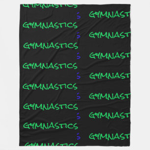 TurnGymnastiek Typography fleece deken