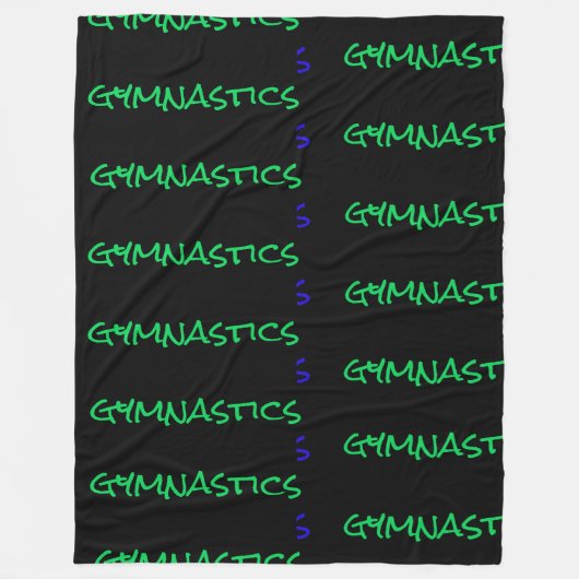 TurnGymnastiek Typography fleece deken (Voorkant)