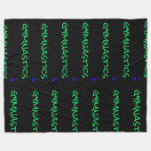 TurnGymnastiek Typography fleece deken (Voorkant (Horizontaal))