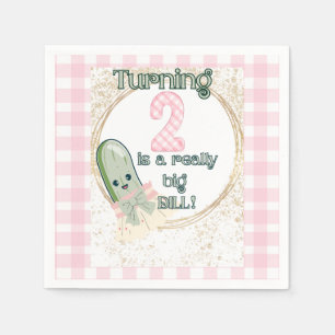 Turning 2 is echt een grote Dill! Verjaardag serve Servet