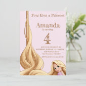 Turning 4 - Voor altijd een prinses Kaart (Staand voorkant)