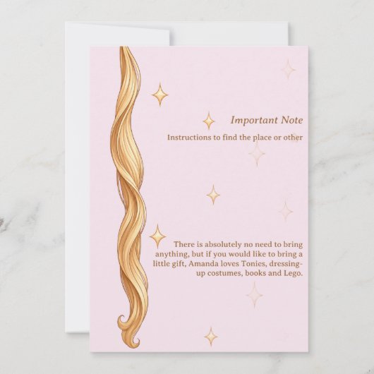 Turning 4 - Voor altijd een prinses Kaart (Achterkant)