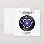 TURNING 50, Disco-thema uitnodiging van de Dag (Voorkant / Achterkant)