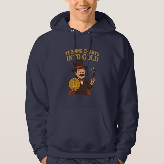 Turning Charts Into Gold Bitcoin Magician Hoodie (Voorkant)