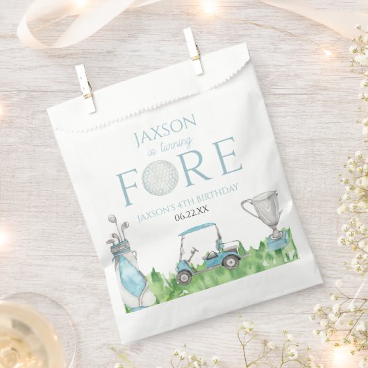 Turning Fore Blue Golf 4e verjaardag Bedankzakje (Geknipt)
