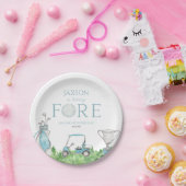 Turning Fore Blue Golf 4e verjaardag Papieren Bordje (Feest)