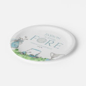 Turning Fore Blue Golf 4e verjaardag Papieren Bordje (Gekanteld)