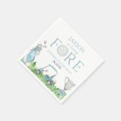 Turning Fore Blue Golf 4e Verjaardagsfeestje Servet (Hoek)