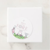 Turning Fore Pink Golf 4e verjaardag Bedankjes Labels (In situ)