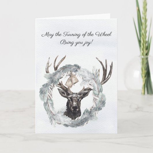 Turning of the Wheel Yule Greeting Card Feestdagen Kaart (Voorkant)
