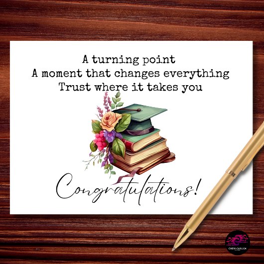 Turning Point Afstudeercongratulaties Kaart