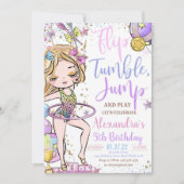 Turninvitatie Gymnastiek Feestje Gymnastiek Kaart (Voorkant)