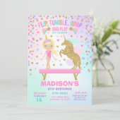 Turninvite Eenhoorn Turnfeest Kaart (Staand voorkant)