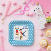 Turnjongens Verjaardag Papieren Bord dots (Feest)