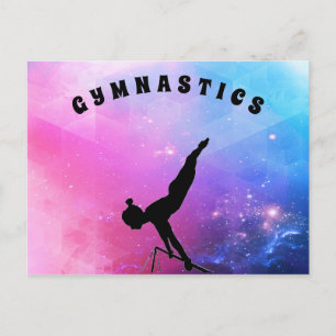Turnkaart voor meisjes die van turnen houden! briefkaart