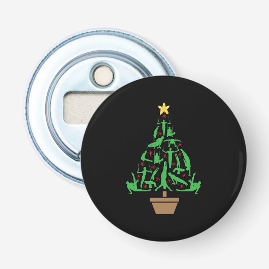 Turnkerstboom voor mannen button flesopener (Voorkant)