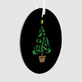 Turnkerstboom voor mannen ornament (voorkant)