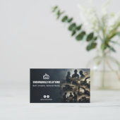 Turnkey Construction Services | Minimalist Black Visitekaartje (Staand voorkant)