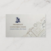 Turnkey Construction Services | Minimalist Grey Visitekaartje (Voorkant)