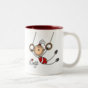 Turnkunstenaar aan de Ringen Tweekleurige Koffiemok