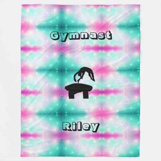 Turnspring gymnast eigen fleece deken (Voorkant)