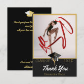 Turnster Atleet Modern Foto afstudeerklas van Bedankkaart (Voorkant / Achterkant)