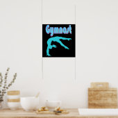 Turnster Back Handspring Stap Uit Teal Poster (Keuken)