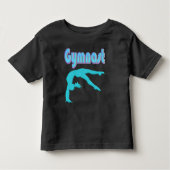 Turnster Back Handspring Stap Uit Turquoise Kinder Shirts (Voorkant)