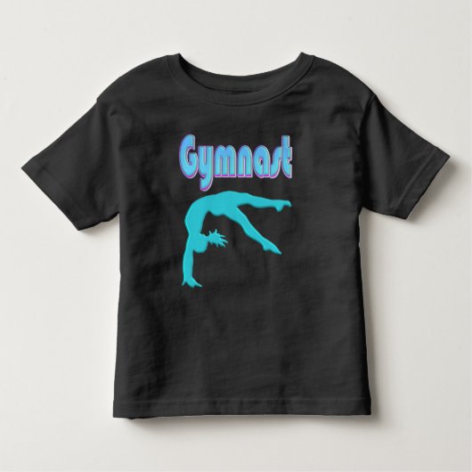Turnster Back Handspring Stap Uit Turquoise Kinder Shirts (Voorkant)