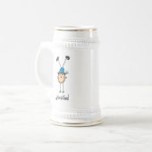 Turnster doet handstanden bierpul (Voorkant links)