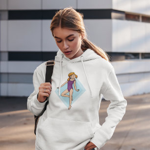 Turnster in paarse Leotard Hoodie