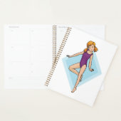 Turnster in paarse turnpak planner (Display)