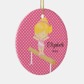 Turnster meisje Turnen Kerst Ornament (Rechts)