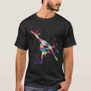 turnster met clubs meisjes Kinder ritmische gymnas T-shirt