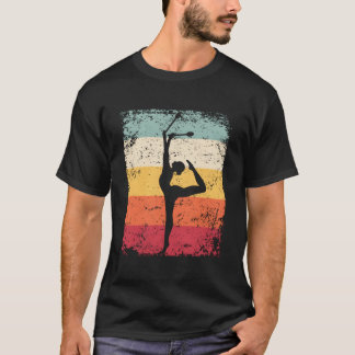 Turnster Met Knotsstokken Ritmische Gymnastiek T-shirt