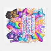 Turnster Too Veel Leo's? Ik Denk Van Niet Fleece Deken (Voorkant (Horizontaal))