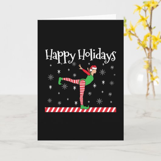 Turnsterapie Kerst Elf Kaart (Gele Bloem)