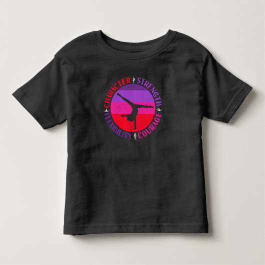 Turnsterkte Karakter Moed Meisjes Kinder Shirts (Voorkant)