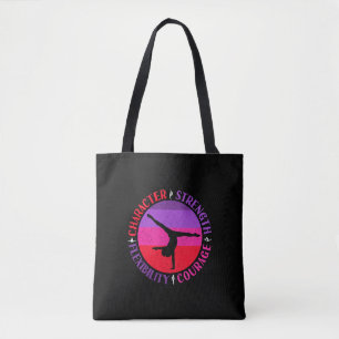 Turnsters Gymnastiek Karakter Sterkte Moed Tote Bag