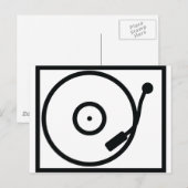 turntabel recordspeler briefkaart (Voorkant / Achterkant)