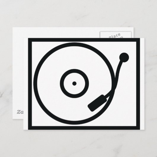 turntabel recordspeler briefkaart (Voorkant / Achterkant)