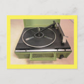 Turntable Record Player Retro Tech Briefkaart (Voorkant)