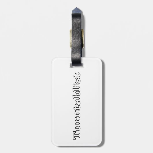 Turntablist Bagagelabel (Achterkant verticaal)