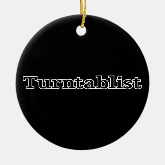 Turntablist Keramisch Ornament (Voorkant)
